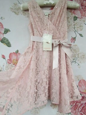 MONSOON BNWT Pink Lace LOUISA Flower Girl Party Occasion Dress 3-4 Years £48 - Image 1 of 4
