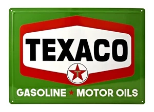 Insegna latta stazione di servizio Texaco stile vintage anni 50 garage olio 16”x12” - Foto 1 di 1