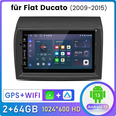 Für Fiat Ducato 2006-2023 Android Autoradio Navi GPS Wifi BT FM RDS DAB SWC 64G  - Bild 1 von 4