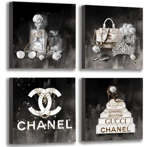 Arte de pared de moda para sala de estar-arte de pared blanco y negro decoración para mujer niña... - Imagen 1 de 7