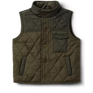 Janie and Jack Jungle Trail Boys Quilted Vest NWT - Picture 1 of 6