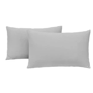 Jersey Knit Pillow Cases Standard/Queen Set of 2 - Grey Pillowcases with Ultr... - Picture 1 of 5