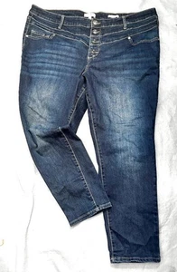 Plus Size 20W Sofia Rosa Curvy Ankle Dark Blue Stretch Skinny Jeans Inseam 25.5" - Picture 1 of 5
