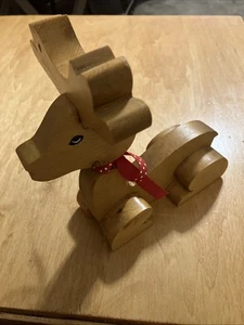 Holz Rentier Dekoration 7 x 7 x 2,5 cm - Bild 1 von 7