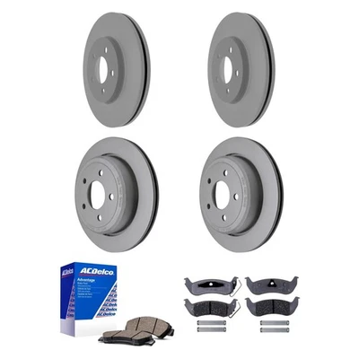 For Ford Crown Victoria 03-11 Silver Front & Rear Brake Kit w Ceramic Pads Foto 1 de 4