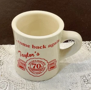 Vintage Taylor's Maid-Rite Restaurant, Marshalltown, Iowa 70th Anniversary Mug - Picture 1 of 8