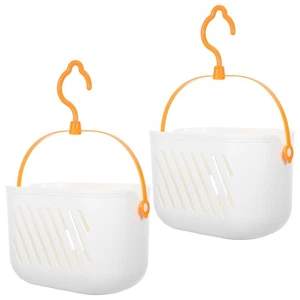 Cesta de ducha de baño 2 piezas: cesta organizadora de baño colgante con ganchos - - Imagen 1 de 19
