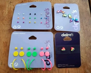 Neon, Regenbogen, Multi Post Ohrringe Set, 22 Paar, siehe Bilder, Claire's - Bild 1 von 6