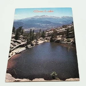 Gem Lake Longs Peak Colorado Postcard View From Above - Picture 1 of 6