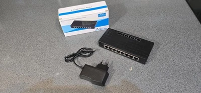 8 Port Ethernet Switch 10/100/1000 Mbps with Power Supply Unit Gigabit - Image 1 of 3