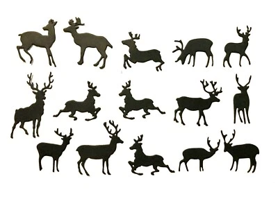 15 BUCK, CIERVA, CERVATILLO, CIERVO SILUETA TROQUELADO/CORTE TODAS LAS DIFERENTES POSES Foto 1 de 4