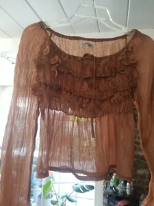 Women’s Top Long Sleeve Cold Off Shoulder  Wrinkled Pleated Fit size S, M /NEW  - Picture 1 of 19