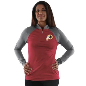 Washington Redskins NFL Women’s Quarter-Zip Long-Sleeve Jacket, Size Medium, NWT - Picture 1 of 8