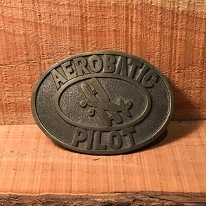 Vintage 1975 Aerobatic Pilot Belt Buckle by Lewis Buckles - Picture 1 of 2