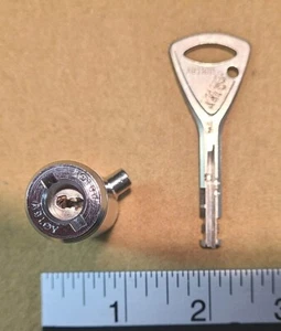 Abloy vending machine cylinder plug lock w/1 key for ' L ' & ' T ' handles - Picture 1 of 6