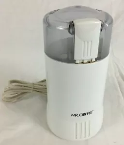 Mr. Coffee White Electric Wired Coffee Bean Grinder (IDS-55) 120V 60Hz 130WATTS - Picture 1 of 7