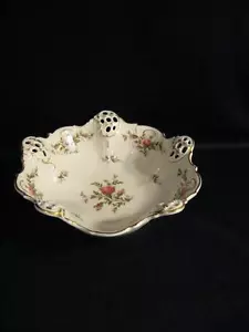 ROSENTHAL GERMANY SANSSOUCI MOOSROSE IVORY (GOLD TRIM) PIERCED BON BON - Picture 1 of 1
