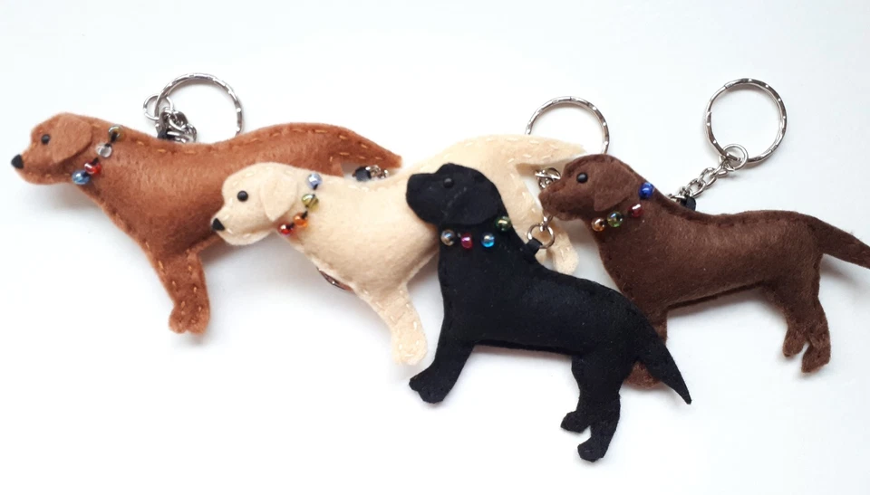 CRAFTY KEEK Labrador Lab Retriever Keyring /Bag Charm /Hanging /Gift/ Handmade
