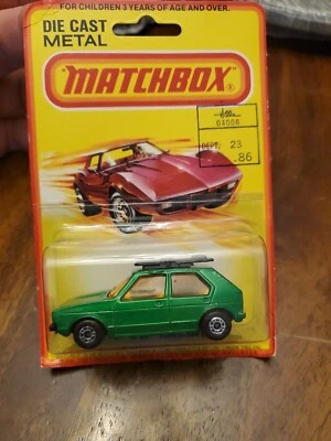 Matchbox Nº 7 VW Rabbit 1980 Verde Con Tablas de Surf Negras Nuevo de Lote Antiguo  Foto 1 de 4