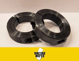 (2) 1-1/4" DOUBLE SPLIT STEEL NEW CLAMPING SHAFT COLLAR BLACK OXIDE  SC125D  - Picture 1 of 1