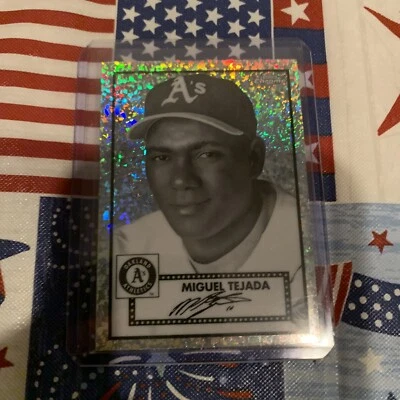 2021 Chrome Platinum Anniversary Base Black & White Diamond #531 Miguel Tejada - Image 1 of 2