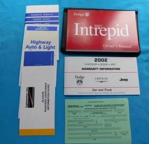 DODGE 2002 INTREPID OWNERS MANUAL COMPLETE PACKET WITH PROTECTIVE CASE - Picture 1 of 4