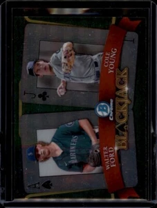 2022 Bowman Chrome Draft Blackjack #BJ7 Cole Young / Walter Ford Mariners - Foto 1 di 2