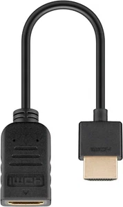 HDMI Adapter Verlängerung Flex Kabel 0,18m High Speed Ethernet Stecker -> Buchse - Bild 1 von 1