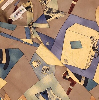 Vintage Campia Moda Shirt Mens Extra Large Rayon Hawaiian Sartorial Gentlemen - Image 1 of 4