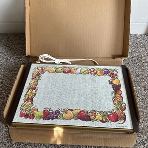 Vintage Tupperware Warm-O-Tray Party Hot Plate Warming Tray Fruit Theme NOS - Picture 1 of 12