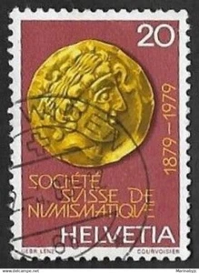 SKV) 1979. Switzerland. Gold stater, 1 used stamp. - Picture 1 of 1