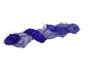 Recycled Sari Silk Ribbon - Blue Ombre - Sari Silk Ribbons - Silk Strips - Picture 1 of 5