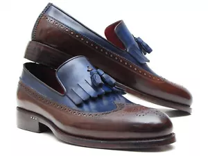 Mocasín Paul Parkman Kiltie borla marrón oscuro y marino (ID#KT44BN) - Imagen 1 de 6