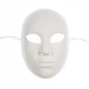 White Masquerade DIY Mask Full Face W7334 - Picture 1 of 4