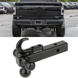 Remolque receptor 2" enganche remolque triple bola montaje con gancho para Ford F-150 F-250 F-350 - Imagen 1 de 13