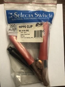 SELECTA SWITCH SC-41A-BG HIPPO CLIP SET 200AMP COPPER PLATED STEEL New In Bag! - Picture 1 of 8