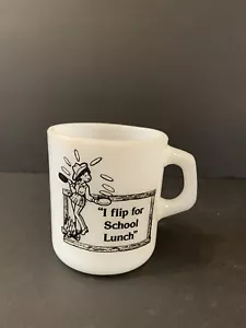 Tazza vetro latte Galaxy vintage "I Flip for scuola pranzo" - Foto 1 di 4