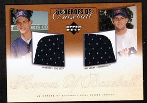 2001 UD PROSPECTS PREMIERES JON SWITZER / MIKE GOSLING #J-SG JERSEY (ref 6224)