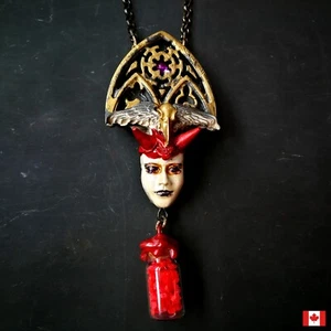 Lucifer Gothic Talisman Occult Symbology Satanic Baphomet Satanist Urn Pendant - Picture 1 of 24