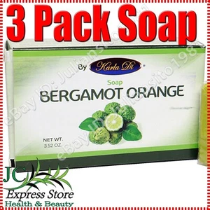 PAQUETE DE 3 JABÓN BAR NARANJA BERGAMOTA JABON DE BERGAMOTA KARLA DE ACNÉ NATURAL - Imagen 1 de 4
