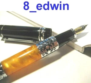 Beautiful Classic Solid Replica Amber Fountain Pen - GN - Picture 1 of 7