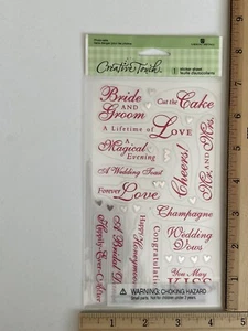 American Greetings Creative Touch Bride Groom Wedding Word Phrases Stickers - Picture 1 of 1