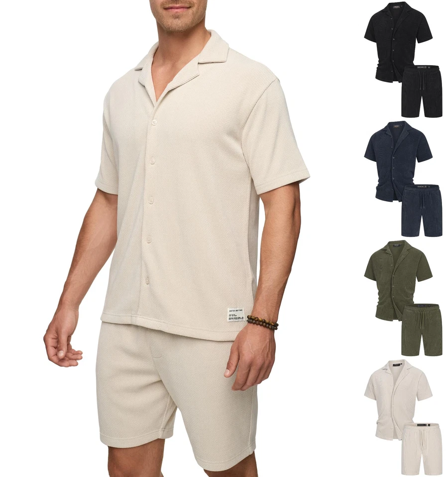 Indicode Herren Set Shorts & Shirt Set INZandro-Sweatshorts T-Shirt Bundle