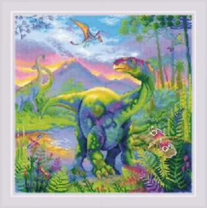 La Era de los Dinosaurios - Kit de Punto de Cruz Contado Riolis Nuevo - Imagen 1 de 1