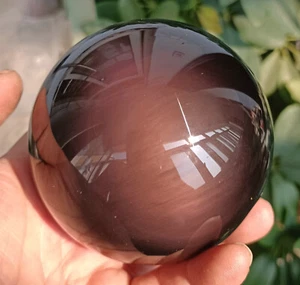 ¡Arco iris 725 g!¡! BOLA ESFERA DE CRISTAL DE CRISTAL DE OBSIDIANA OJO DE GATO NATURAL 1 - Imagen 1 de 20