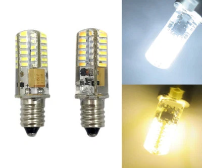 E10 Mini Base LED bulb 2W 48LED 3014SMD AC DC12V/110V/220V Silicone Light #1 - Image 1 of 3