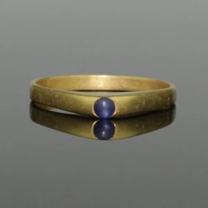 BEAUTIFUL MEDIEVAL GOLD & SAPPHIRE STIRRUP RING - CIRCA 14th-15th Century AD 86 - Picture 1 of 5