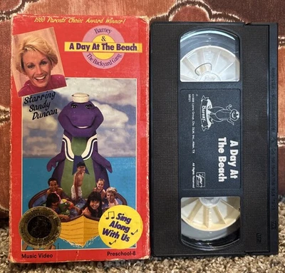 Barney A Day at the Beach VHS 1988 Barney Sing Along Sandy Duncan Cover RARE HTF - Image 1 of 4