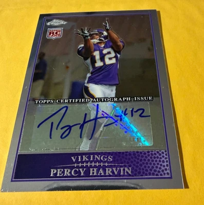 2009 Topps Chrome - Percy Harvin #TC155 Rookie Autographs (AU, RC) - Image 1 of 2