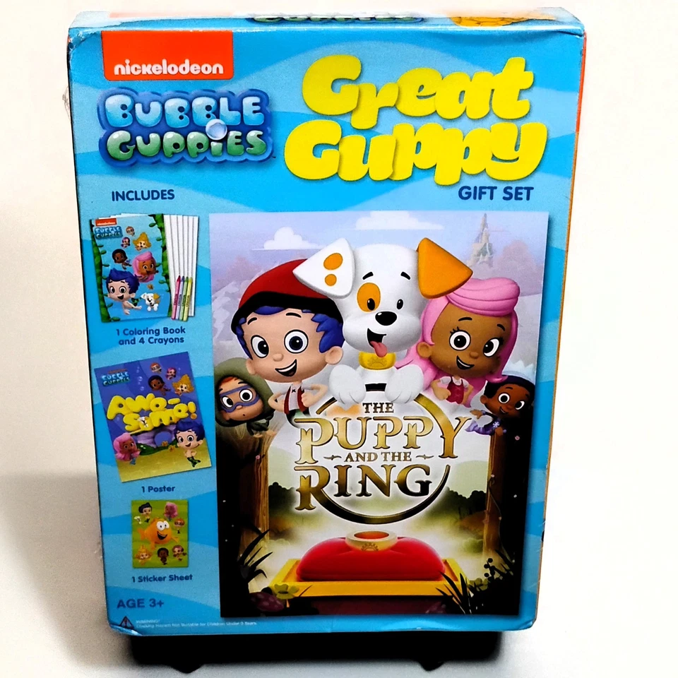 Nickelodeon Bubble Guppies Great Guppy DVD Gift Set NEW Book, Crayons, Poster - Image 1 of 4